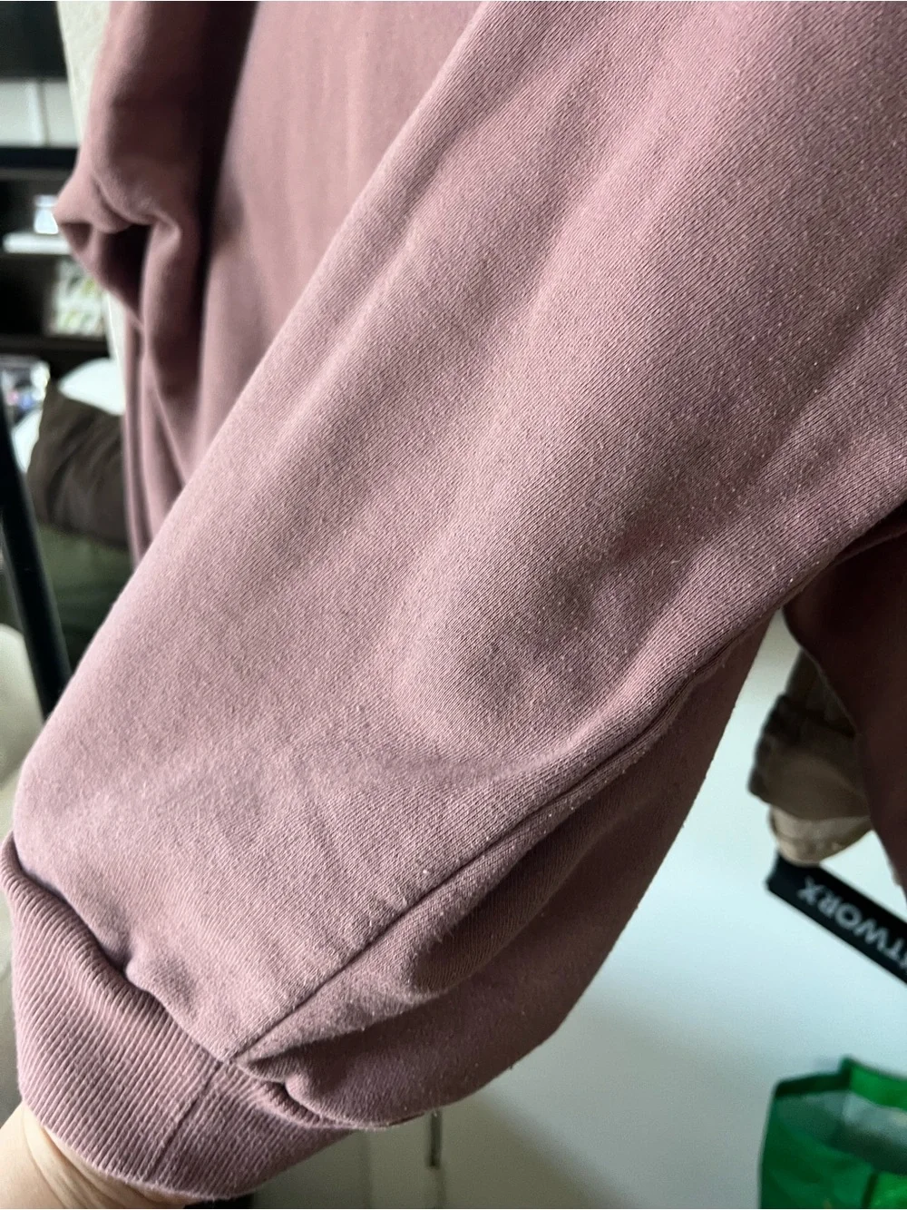 ALO Yoga Mauve Pullover Hoodie with Drawstrings